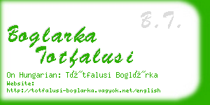 boglarka totfalusi business card